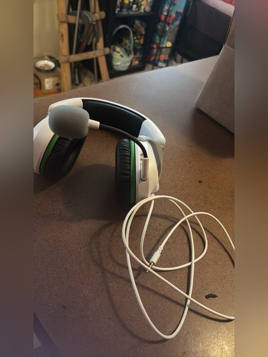 Other - White and Green Over-Ear Gaming Headset with Mic